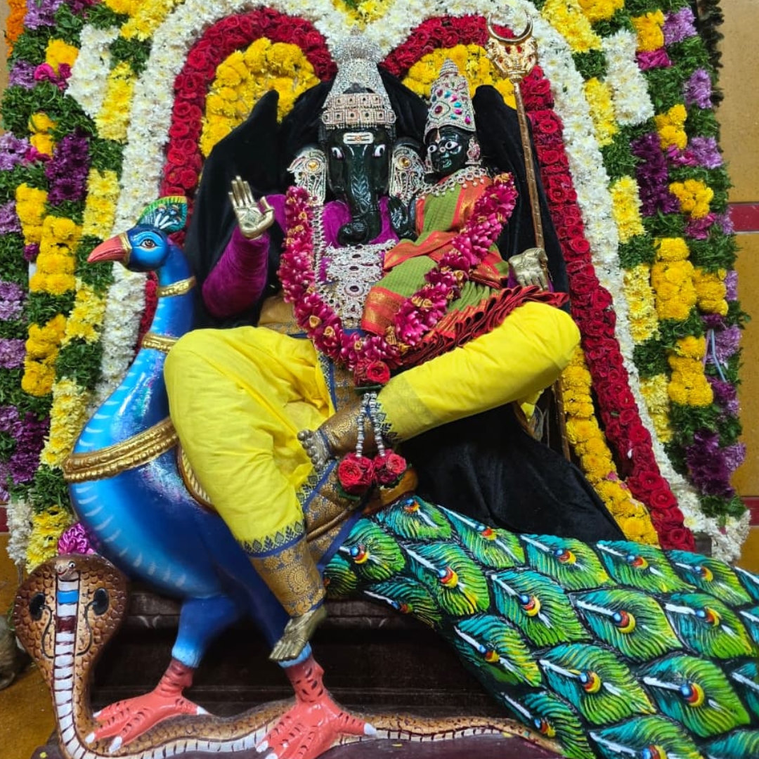Devotees performing Puja